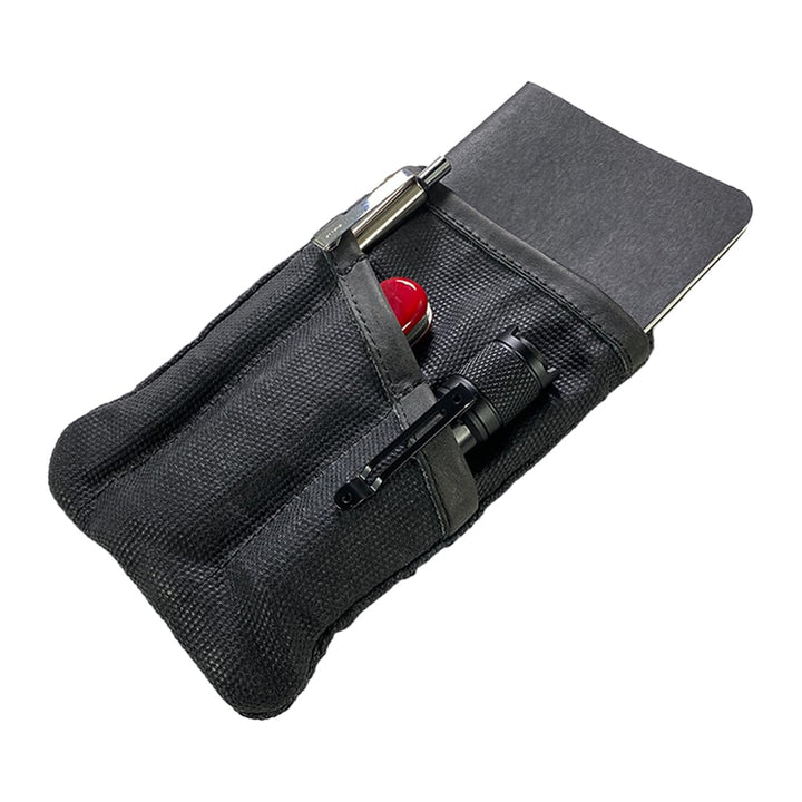 Hide & Drink, Multitool-Tasche, handgefertigt aus gewachstem Segeltuch und Vollnarbenleder Dunkelgra