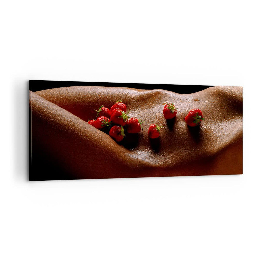 Wandbilder Dekoration Wohnzimmer Frau Wasser Tröpfchen Tau Panorama Bilder auf Leinwand 120x50cm Lei