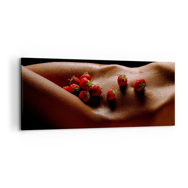 Wandbilder Dekoration Wohnzimmer Frau Wasser Tröpfchen Tau Panorama Bilder auf Leinwand 120x50cm Lei