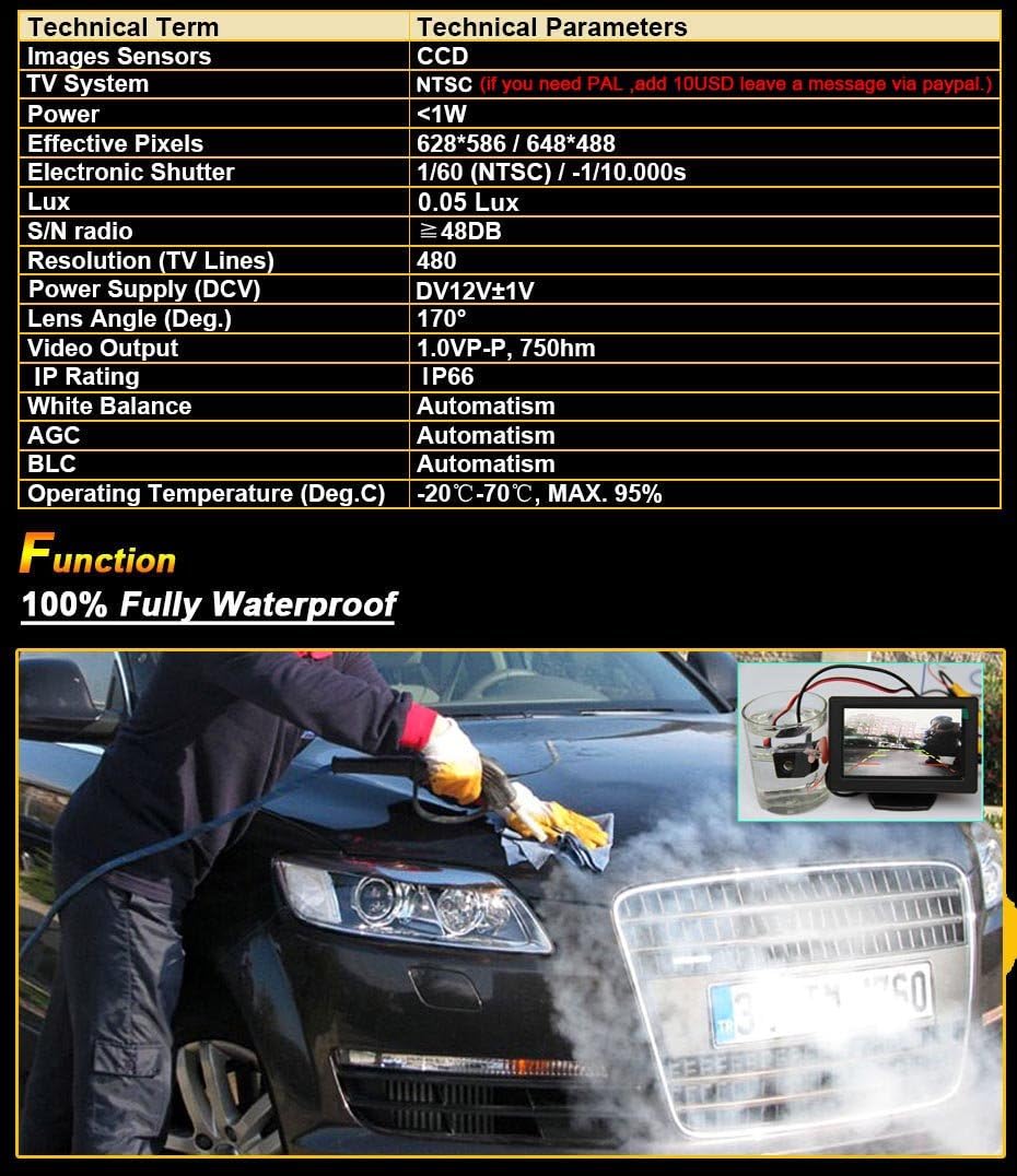 Fahrzeugspezifisches Auto Frontansicht Logo Eingebettetes Kamera-Parksystem mit CCD Wasserdicht IP67