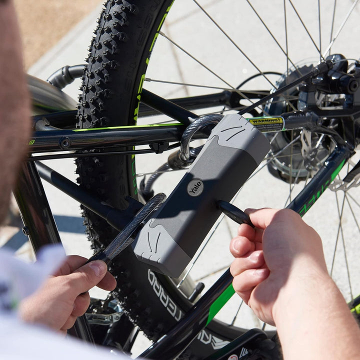 Yale Max Security Bügelschloss mit Kabel - YUL3C/14/230/1 - 230 mm - Ultra gehärteter Bügel und Cros