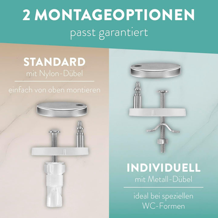 Benkstein® Premium Toilettendeckel antibakteriell oval weiss. Klodeckel mit Quick-Release-Funktion u