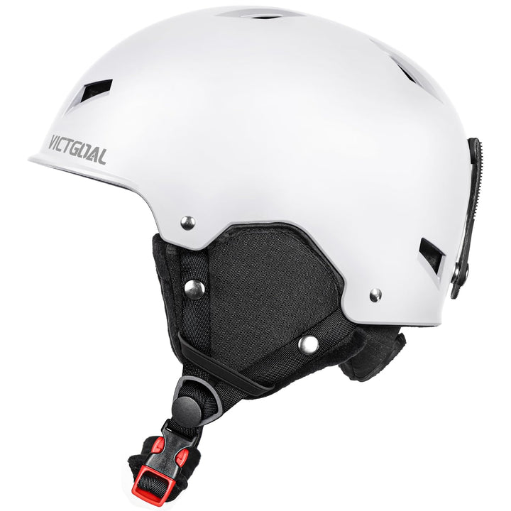 Victgoal Skihelm Herren Damen mit Warme Flusen-Ohrpolster, Gute Belüftung Sicherheits Snowboard Helm