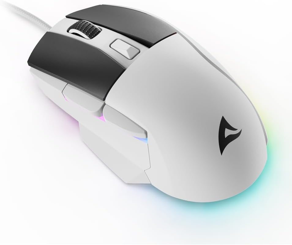 Sharkoon Skiller SGM35 White, Optical Gaming Maus, RGB, PBT Button