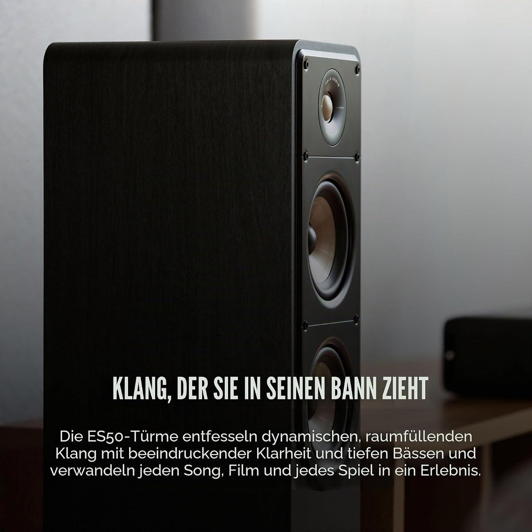 Polk Audio Signature Elite ES50 hochauflösender HiFi Standlautsprecher fürs Heimkino, Hi-Res zertifi