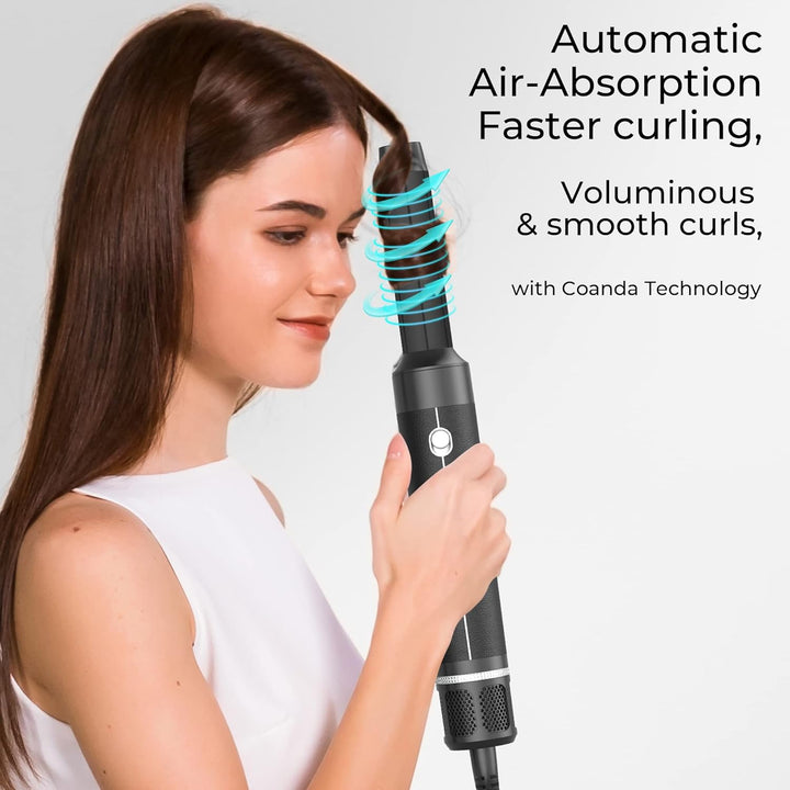 Air Styler 7 In 1, 110000 U/Min Hochtouriger Motor Haartrockner Warmluftbürste Set Mit 7 Aufsätze, T