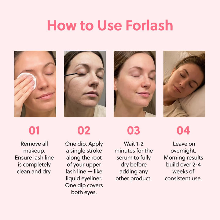 ForChics ForLash Eyelash Growth Serum - Enhancement Lash Booster For Fuller, Thicker, and Longer Eye