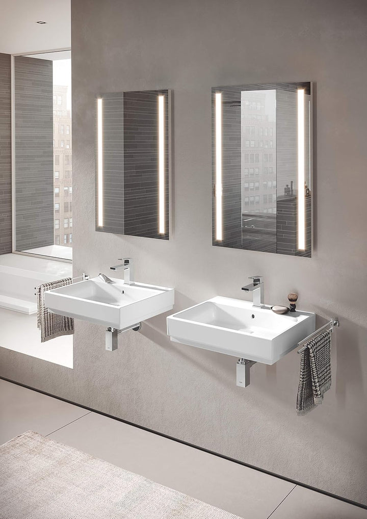 GROHE Eurocube | Wanne - Wannenarmatur | mit HANDBRAUSE, Wandhalter und Schlauch | 23141000 & Eurocu