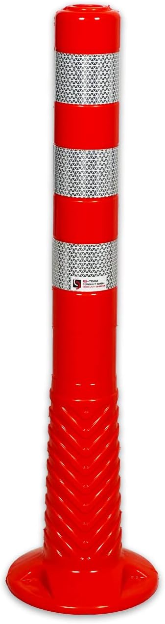 UvV UVTP4231 Flexi Poller Absperrpfosten 750 mm - reflektierend mit Orafol 5931 Silber (DIN Reflexfo