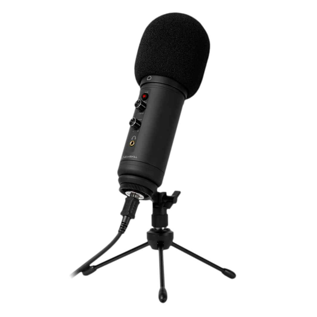 Professionelles Kaliope-Mikrofon für Gaming und Podcast. Schwarz, Schwarz