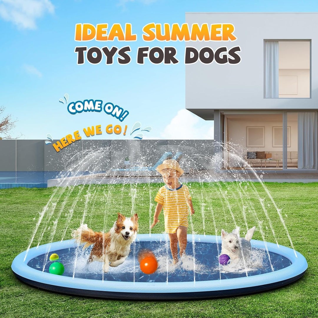Tosekry Splash Pad für Kinder mit Antirutschfunktion, Wassersprinkler Kinder Outdoor Wasserspiel Gar