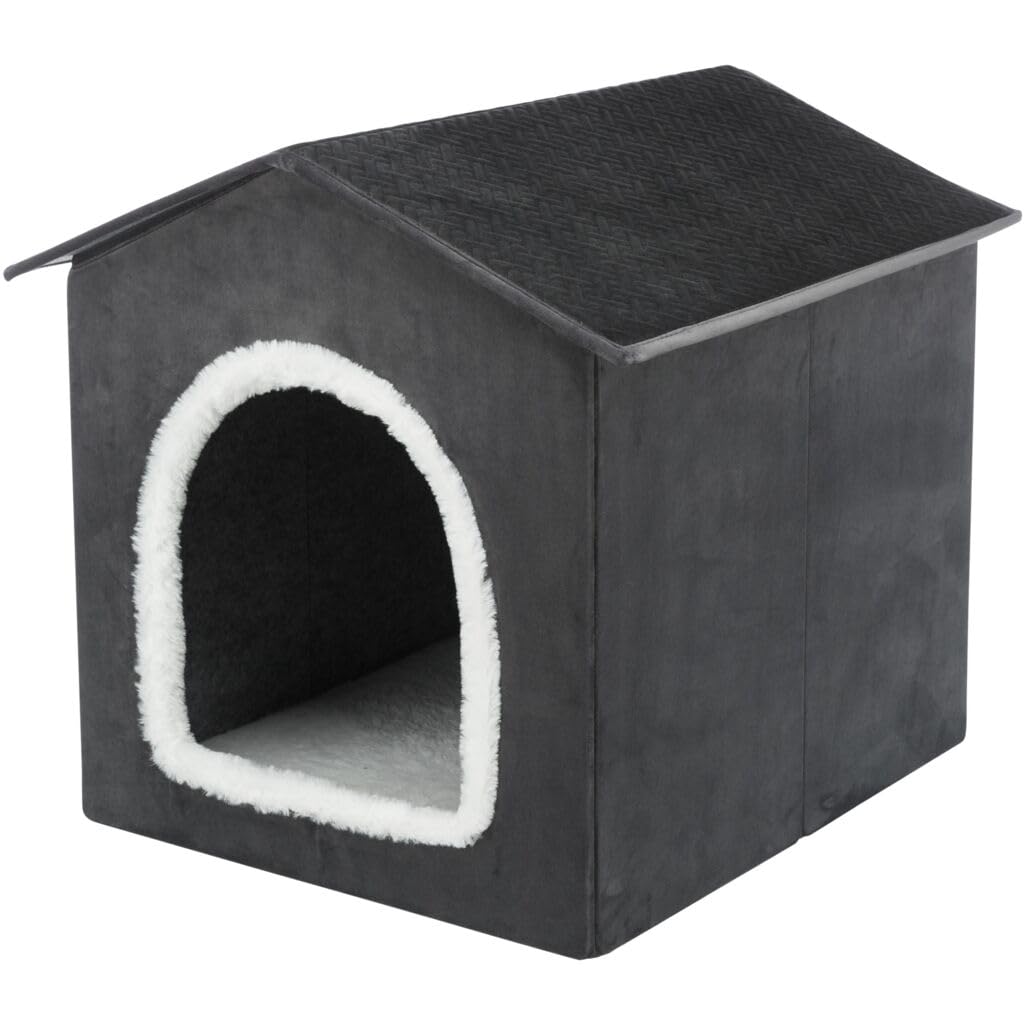 TRIXIE Höhle Livia - dunkelgrau/weiss 50 × 50 × 54 cm, dunkelgrau/weiss 50 × 50 × 54 cm
