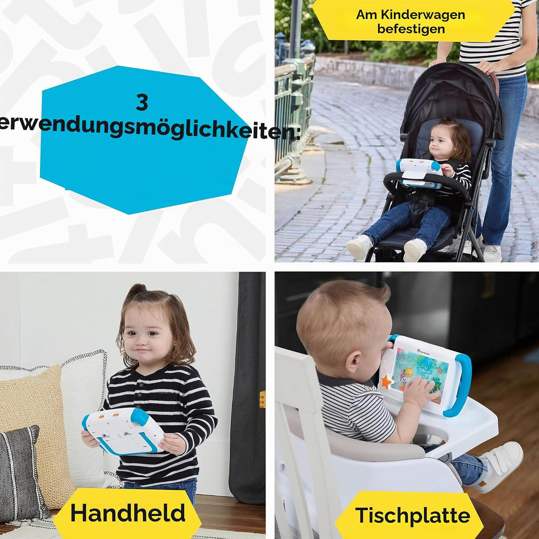 Baby Einstein On-the-Go Sea Dreams Soother, tragbares Baby-Tablet-Spielzeug mit Musik und Lichtern,