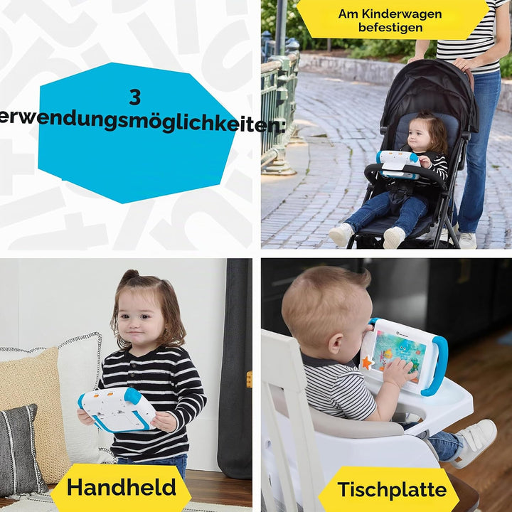 Baby Einstein On-the-Go Sea Dreams Soother, tragbares Baby-Tablet-Spielzeug mit Musik und Lichtern,