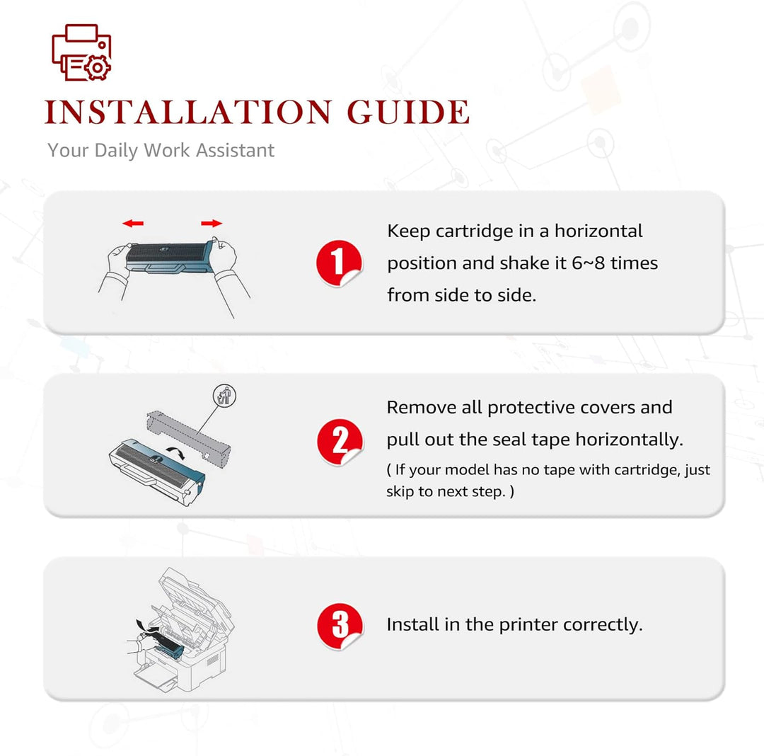 Toner Kingdom 106A Ersatz Kompatibel für HP 106A W1106A Tonerkartuschen für HP Laser 107a 107r 107w
