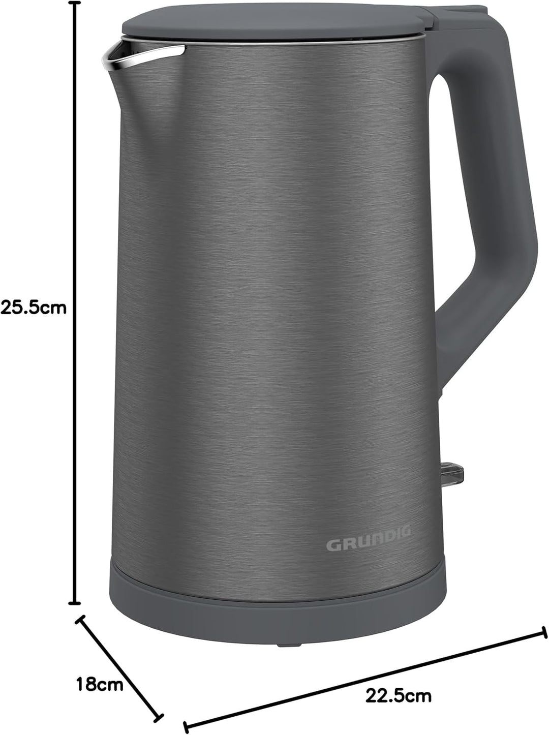 Grundig WK 7340 Wasserkocher, 2.150 W Leistung, 1,5 l Fassungsvermögen, Kabelaufwicklung, Abschaltau
