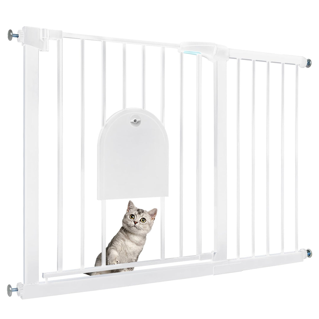 Froadp Türschutzgitter Baby Treppengitter 105-115cm Kindergitter ohne Bohren Türgitter mit Tür für H