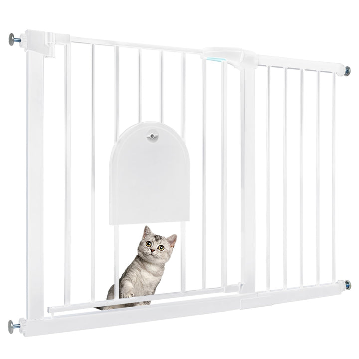 Froadp Türschutzgitter Baby Treppengitter 105-115cm Kindergitter ohne Bohren Türgitter mit Tür für H