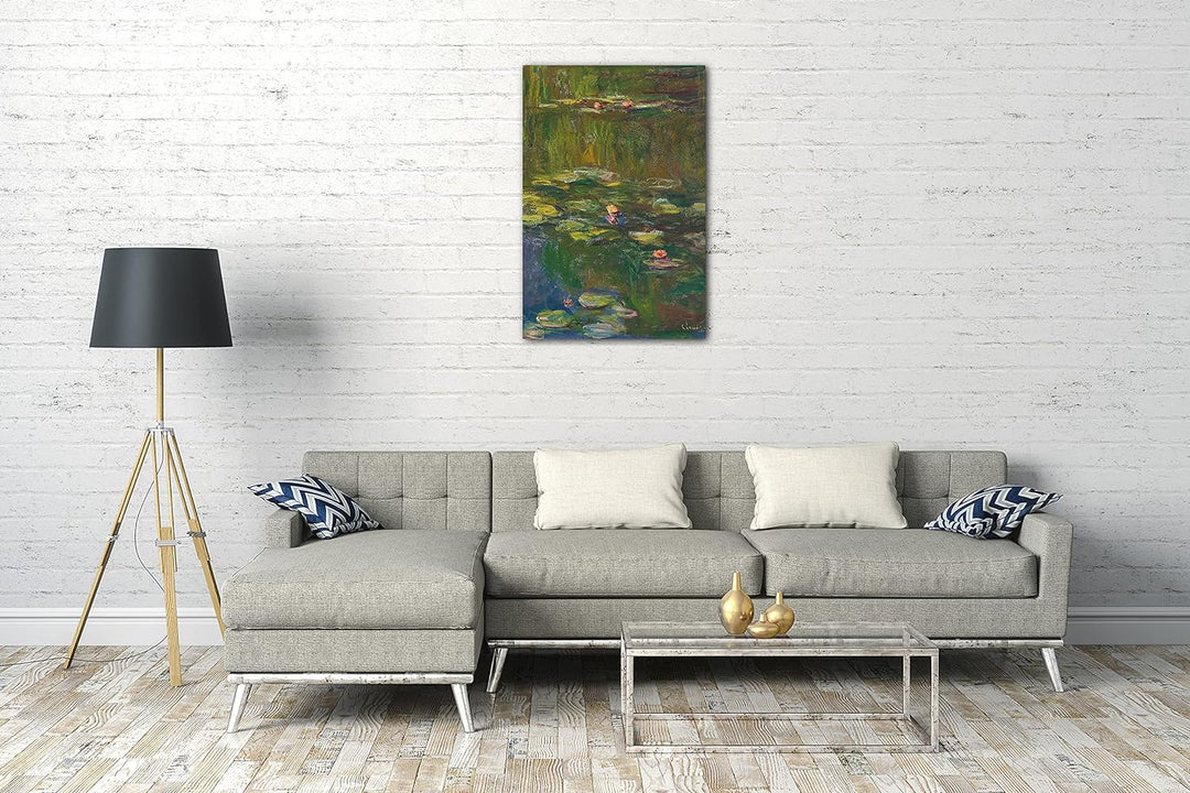 Printed Paintings Leinwand (60x80cm): Claude Monet - Der Seerosenteich 60x80 cm, 60x80 cm