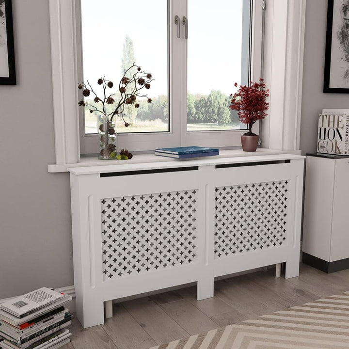 puraday Wohnzimmer Heizkörperabdeckung 152x19x81.5 cm MDF Heizkörper Verkleidung Abdeckung Heizkörpe