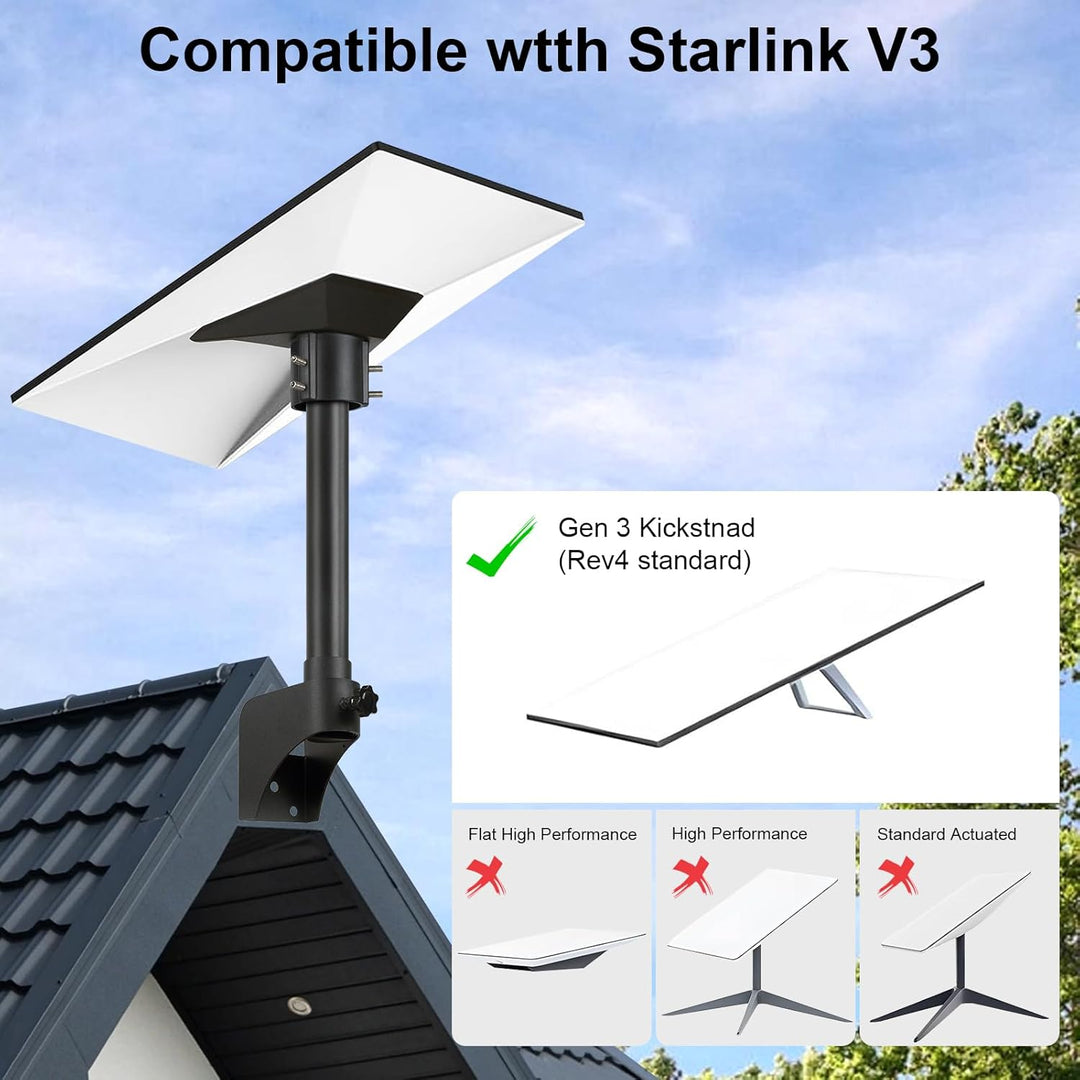 Halterung kompatibel mit Starlink V3, lange Wandhalterung kompatibel mit Starlink V3, Dachhalterung