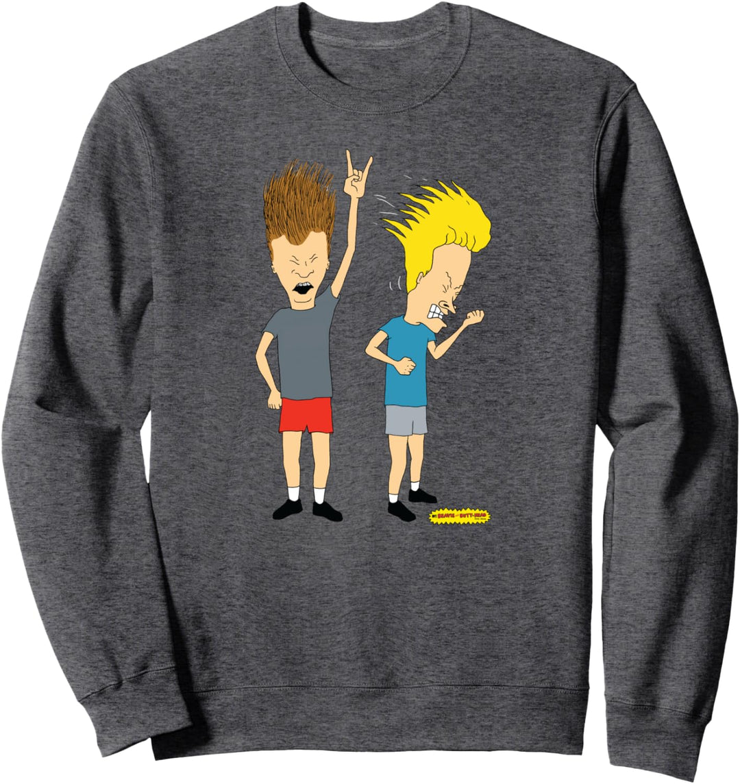 Beavis and Butt-Head Color Rock Out Sweatshirt