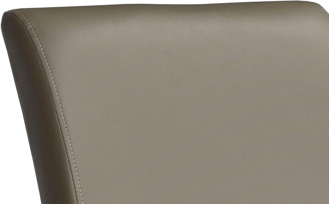Robas Lund Barhocker Leder Cappuccino mit Lehne Barstuhl drehbar 360 Grad, Hocker höhenverstellbar,
