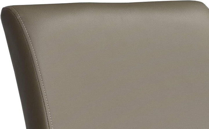 Robas Lund Barhocker Leder Cappuccino mit Lehne Barstuhl drehbar 360 Grad, Hocker höhenverstellbar,