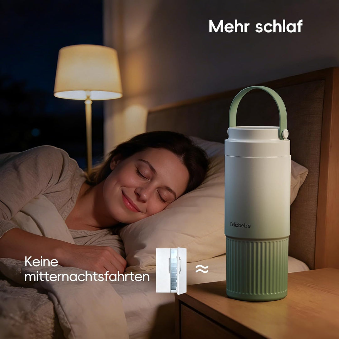 360° Doppelwandiger Muttermilchkühler aus 316-Edelstahl – 600 ml, Getrennte Kammern, Auslaufsicher,