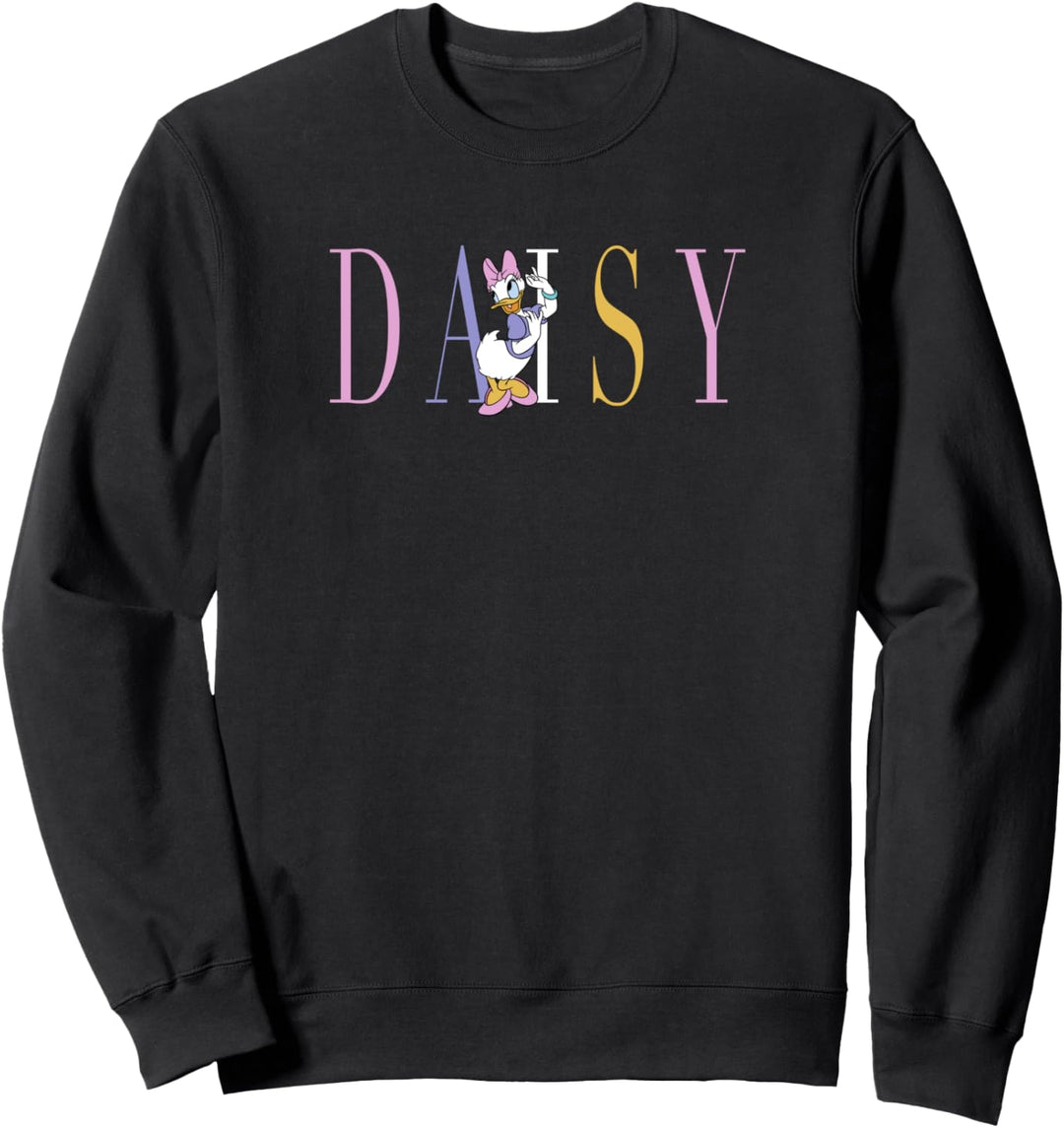 Disney Mickey And Friends Daisy Duck Simple Text Sweatshirt