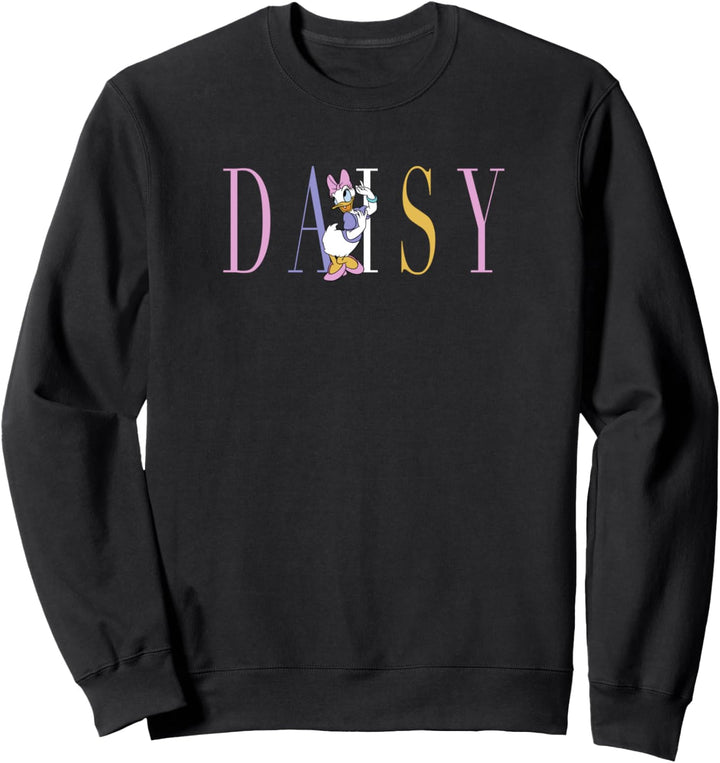 Disney Mickey And Friends Daisy Duck Simple Text Sweatshirt