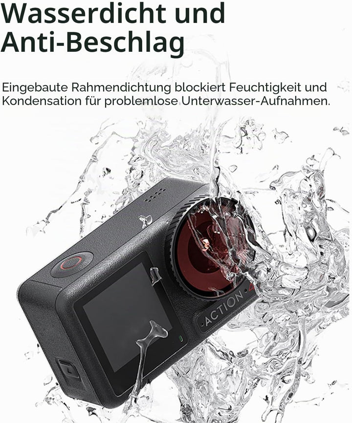 Wasserdichter Tauchfilter, Schutzobjektivfilter für DJI Osmo Action 5 Pro/Action 4 Sportkamera, Anti
