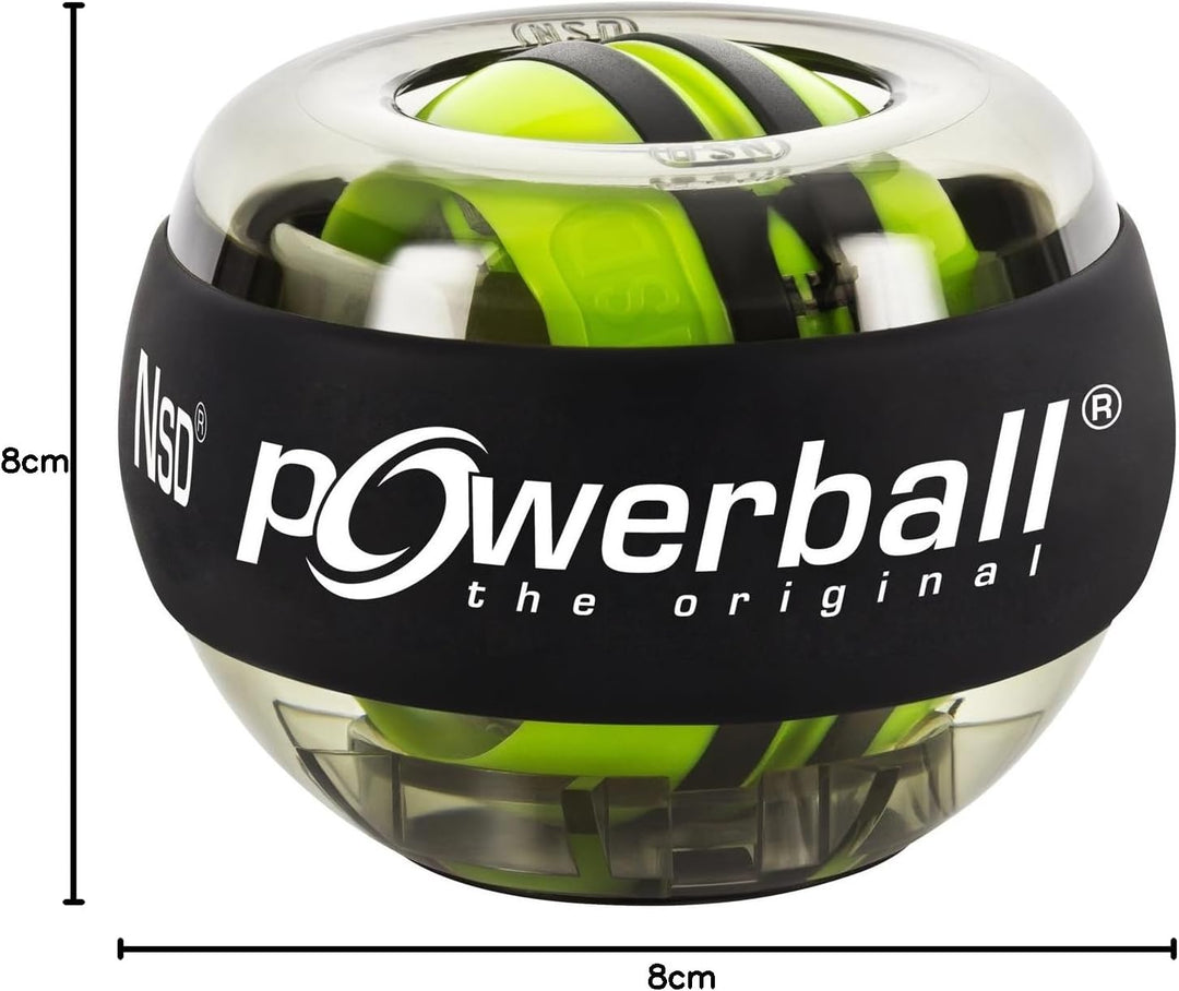 Powerball Autostart, gyroskopischer Handtrainer inkl. Aufziehmechanik, transparent-grau, das Origina