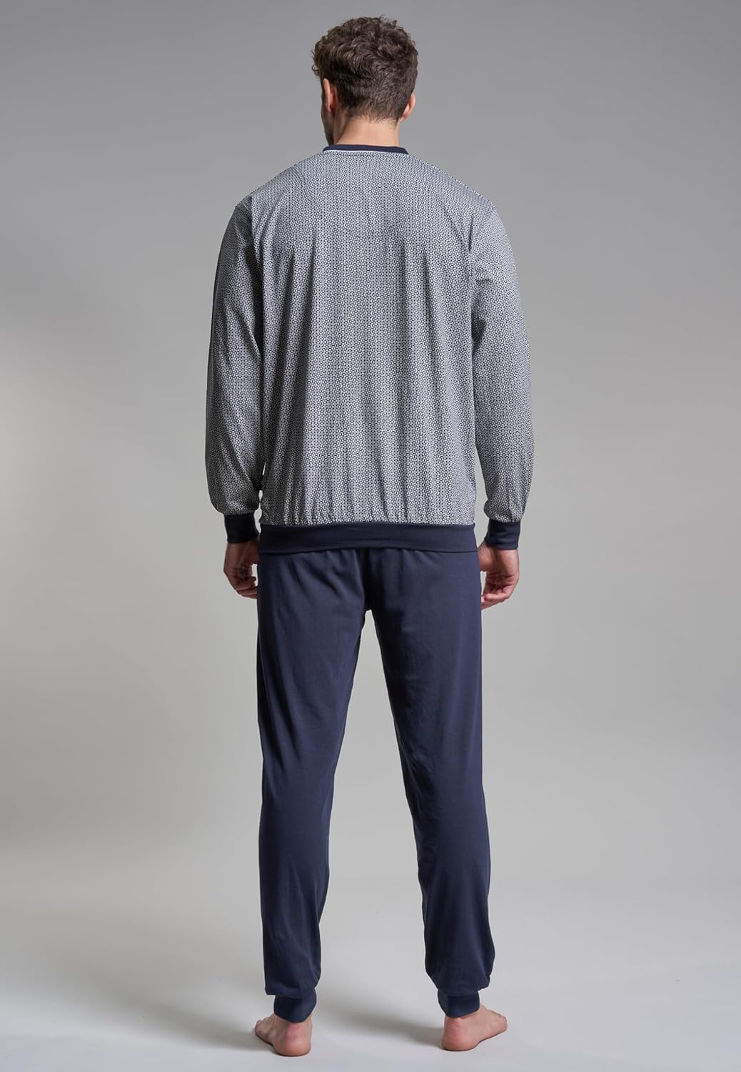 Götzburg Herren Pyjama blau 48 Blau-mittel-minimal, 48 Blau-mittel-minimal