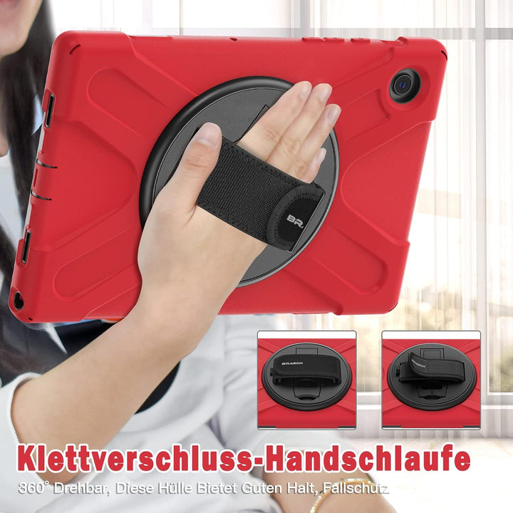 BRAECN für Galaxy Tab A8 Hülle - Samsung Galaxy Tab A8 10.5" 2021 Rot | Stossfeste Schutzhülle, 360°