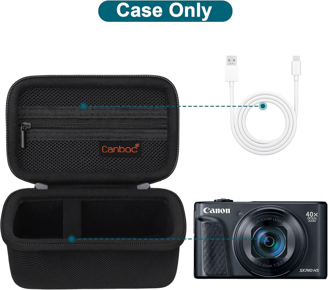 Canboc Tragetasche für Canon PowerShot SX740 SX730 SX720 SX620 V1 G7X Digitalkamera, Point and Shoot