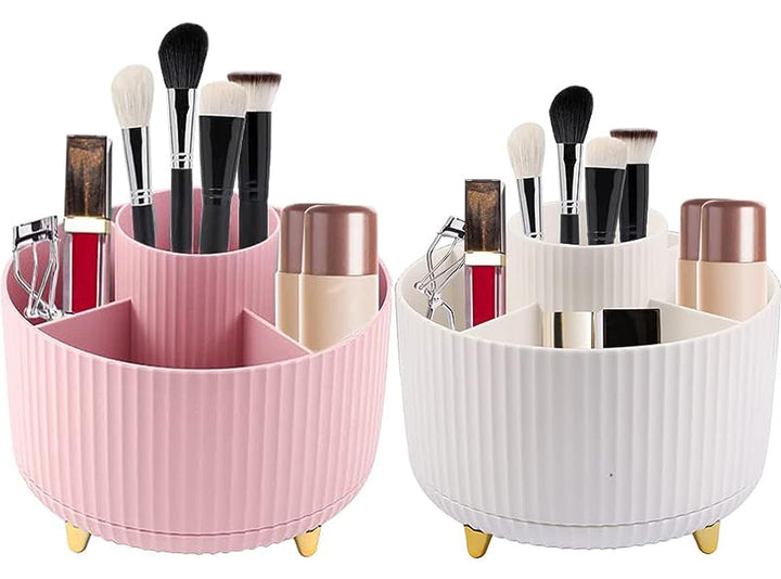 360 Grad Drehbarer Kosmetikorganizer, 2 Stück Make Up Organizer Lidschattenpinsel Lippenstift Etui,