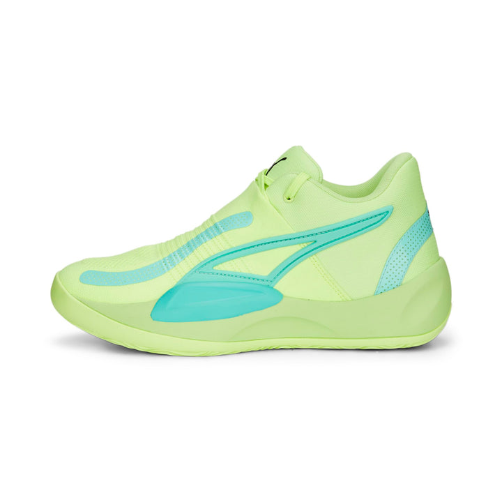 Puma Herren Rise NitroBasketballschuh 42.5 EU Fast Yellow Elektrische Pfefferminze, 42.5 EU Fast Yel