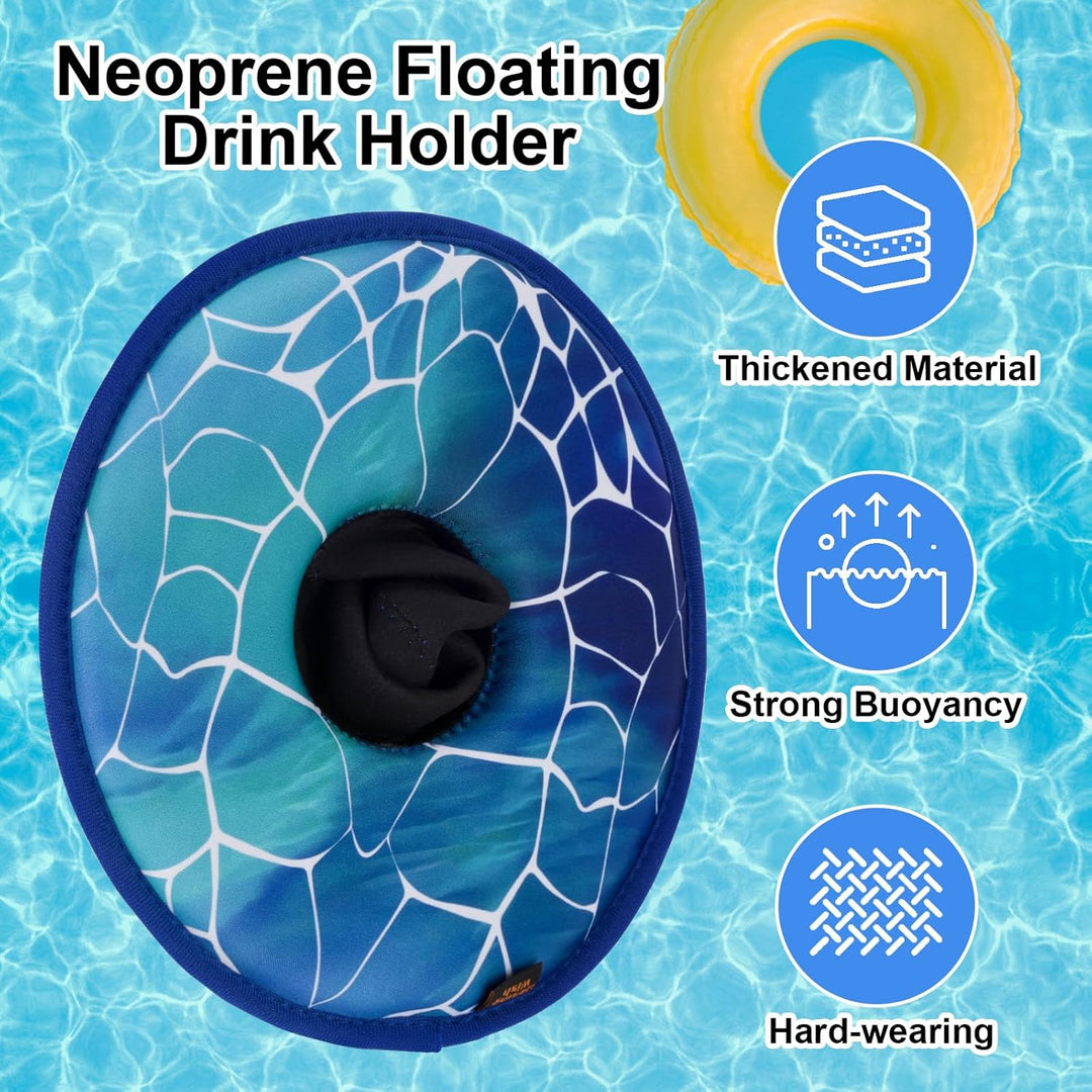 2 Stück Getränkehalter Pool Schwimmend Neoprene Schwimmender Pool Tablett Getränke Kühler Bierhalter