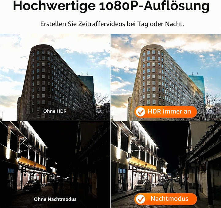 Brinno BCC300-C Video-Zeitraffer-Kit – TLC300 Time Lapse Kamer 1080P FHD HDR, IPS-LCD-Bildschirm, IP