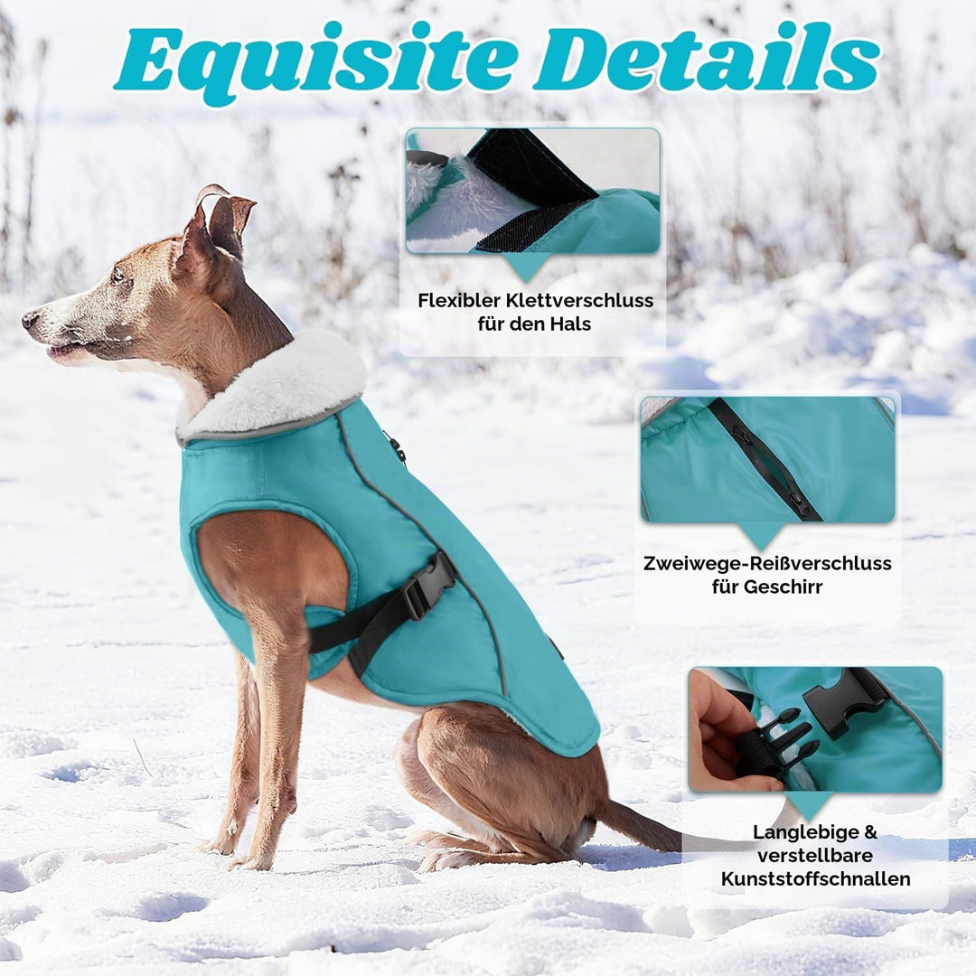EMUST Hundewintermantel, dicke winddichte Winter-Hundejacke, Haustier-Hundewintermantel für kleine/m