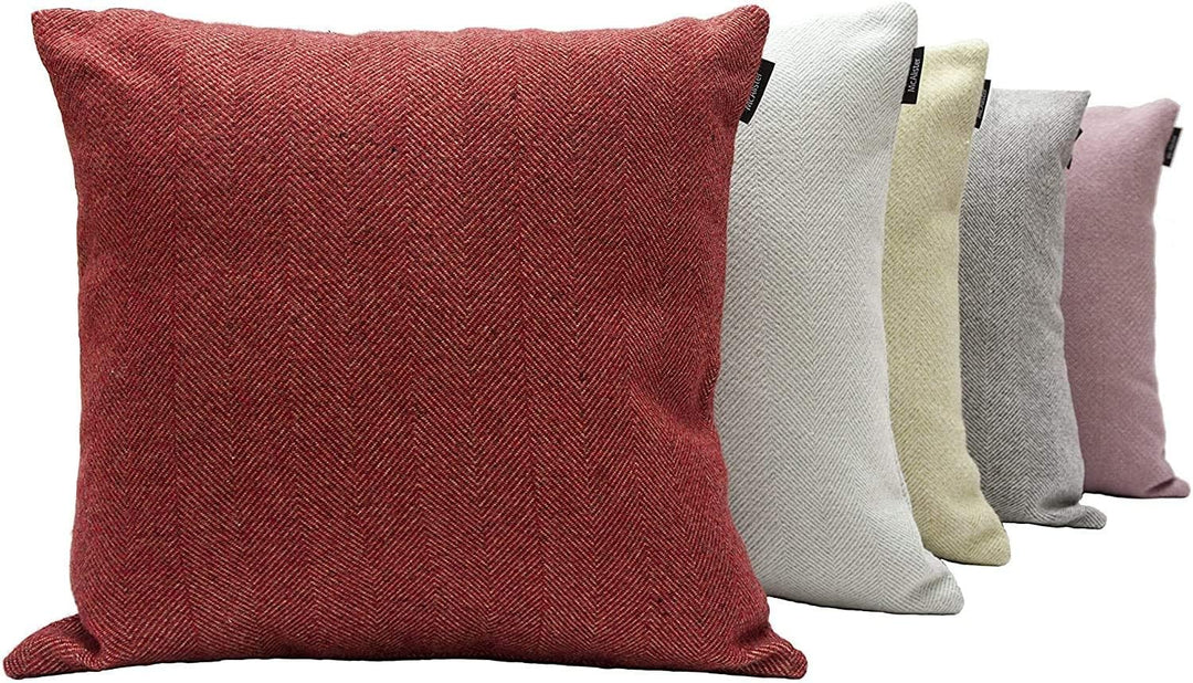 McAlister Textiles Herringbone Tweed | Kissenbezug für Sofakissen in Anthrazit Grau | 50 x 30 cm | t