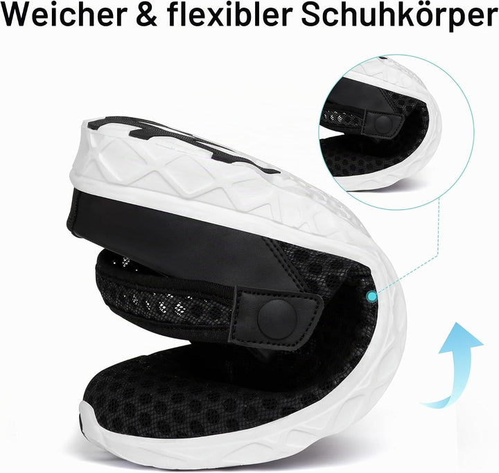 SAGUARO Unisex Clogs Sommer Hausschuhe Leicht Gartenschuhe Gr. 36-48 37 EU Dunkel Schwarz, 37 EU Dun