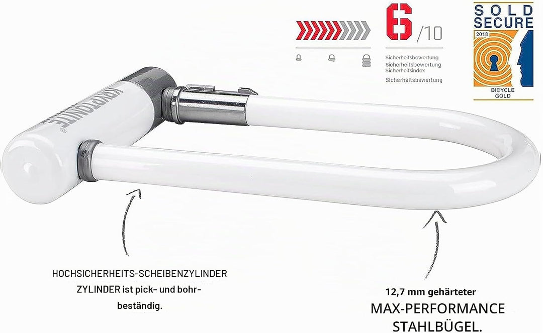 Kryptonite Kryptolok Mini-7 12,7 mm U-Lock Fahrradschloss mit FlexFrame-U Halterung, Unisex-Erwachse