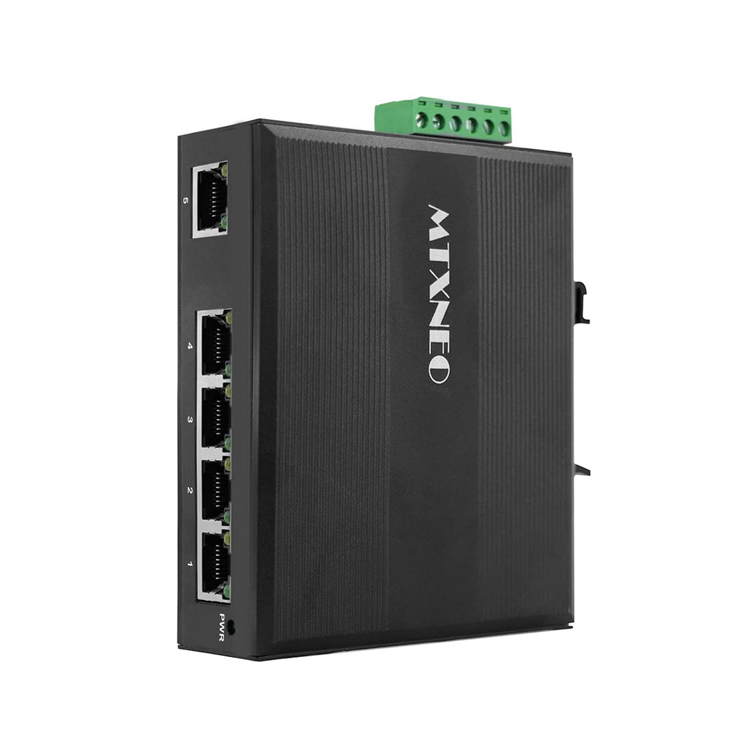 5 Port Gigabit Industrial DIN-Rail Ethernet Switch Hutschiene IP40 Unmanaged Network Switch 5 Gigabi