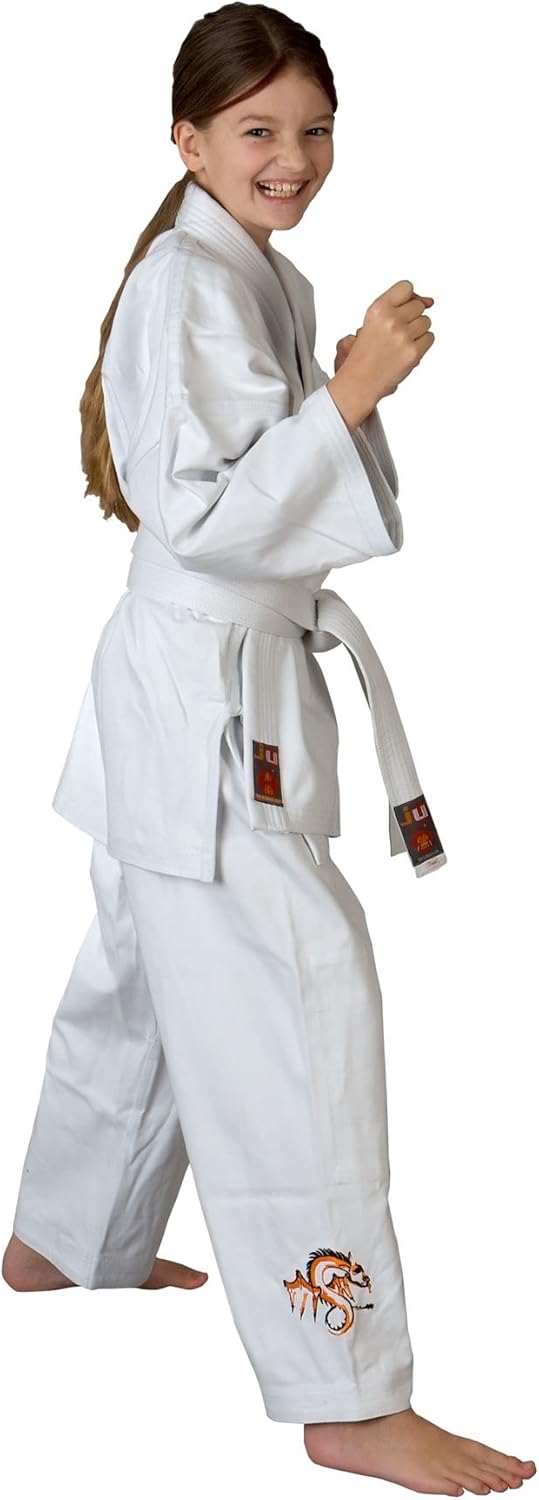 Ju-Sports Jujutsu Anzug to start Kids weiss - Moderner Gi für Kinder 100% Baumwolle, Reissfester Sto