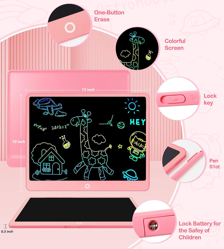 Bunte LCD Schreibtafel Kinder 16 Zoll, Maltafel Zaubertafel Digital Zeichnen Writing Tablet Ektronis