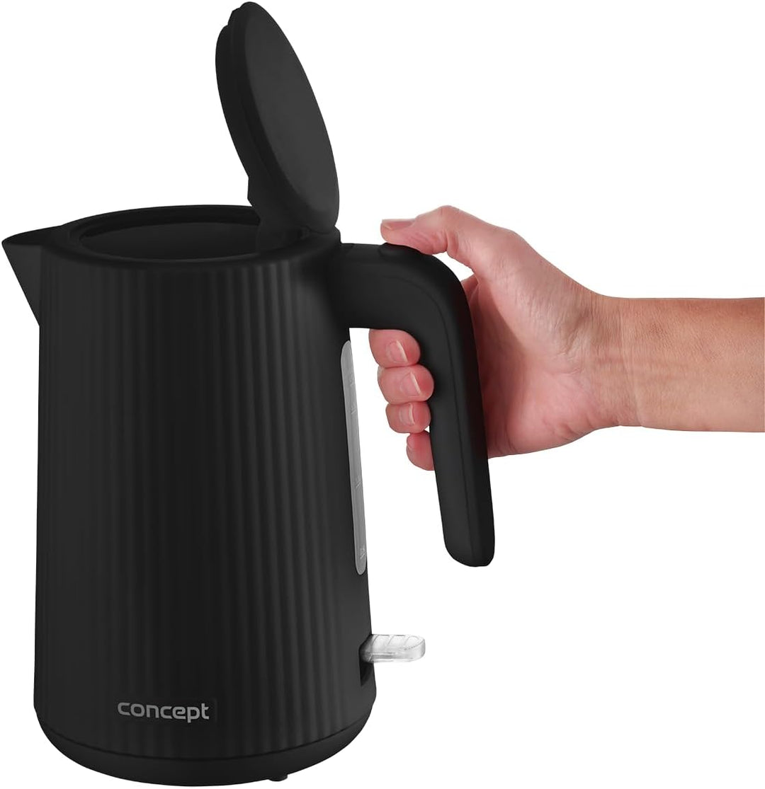 Concept RK2391 Wasserkocher 1,7 l, schwarz 1.7 Liter Schwarz, 1.7 Liter Schwarz