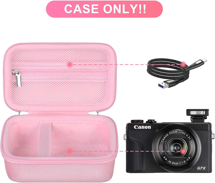 BOVKE Kameratasche für Canon PowerShot G7X Mark III Tong7 X Mark II Digital 4K Vlogging Kamera, Cano