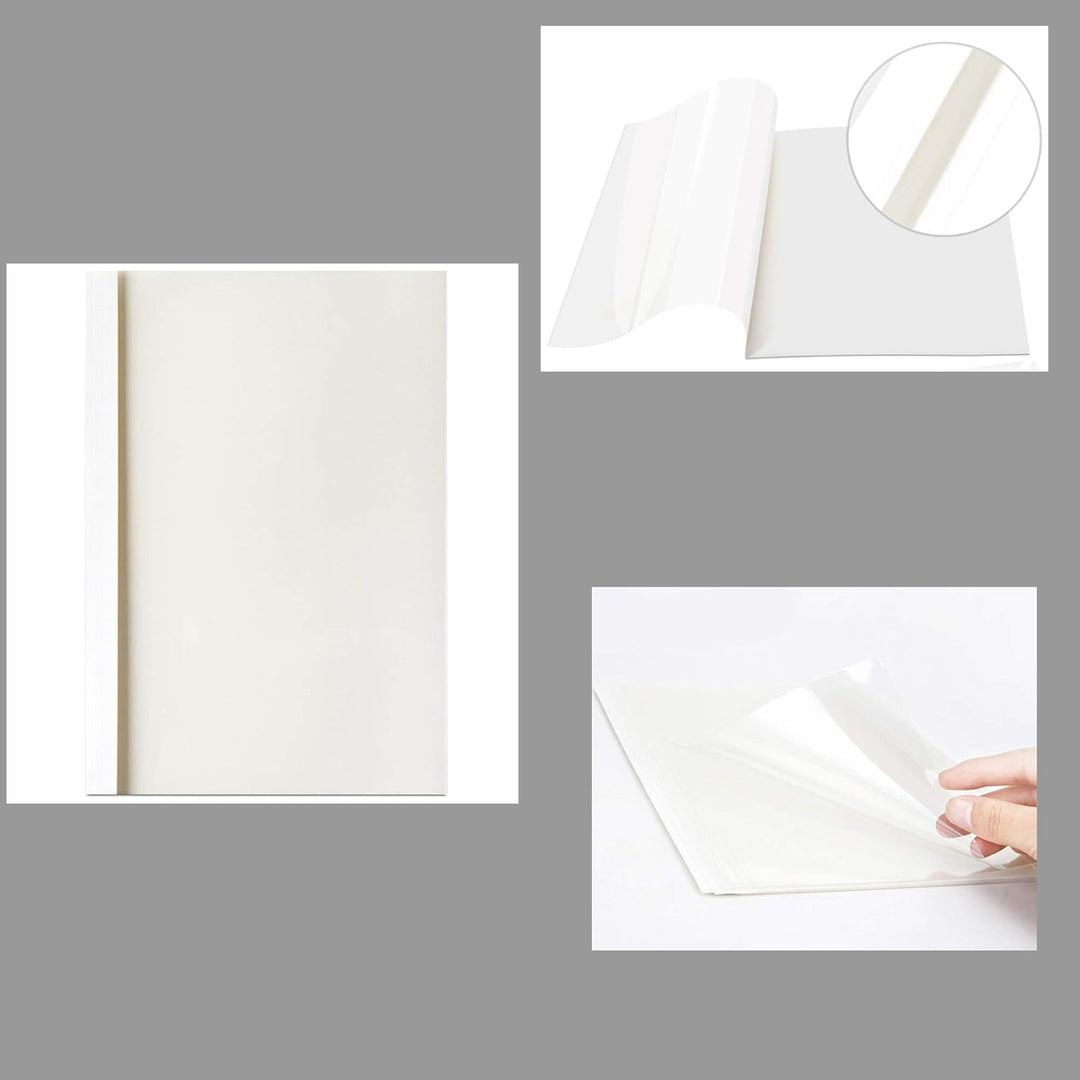 TUKA-i-AKUT [ 100x A4 6mm ] Thermobindemappen A4, Rückenbreite 6 mm, 100 Stück Thermo-Bindemappe für